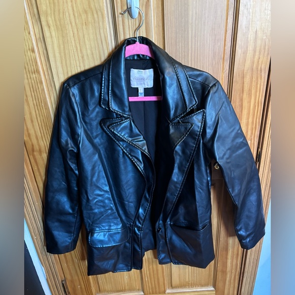 Hutch Layered Vegan Leather Blazer